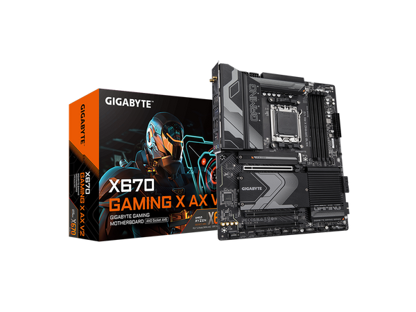 GIGABYTE X670 GAMING X AX V2 AM5 LGA 1718 AMD X670 ATX Motherboard with 5-Year