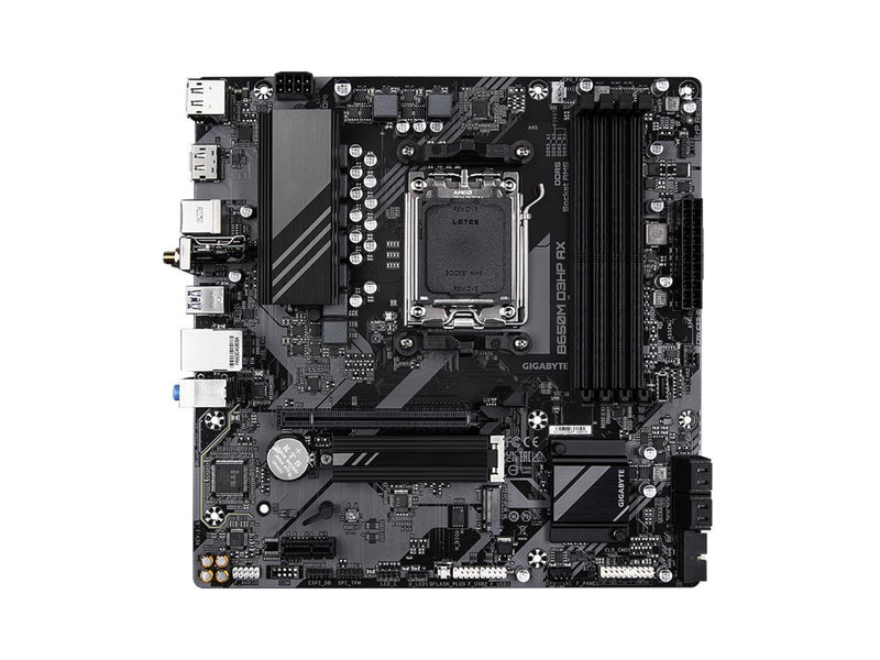 GIGABYTE B650M D3HP AX AM5 LGA 1718 AMD B650 M-ATX DDR5, 2x PCIe 4.0 M.2, PCIe