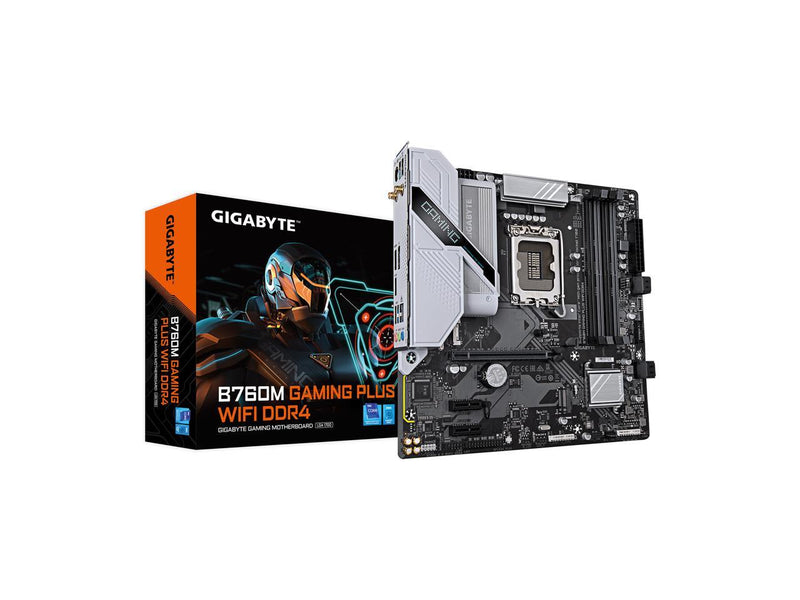 GIGABYTE B760M GAMING PLUS WIFI DDR4 LGA 1700 Intel B760 M-ATX Motherboard with