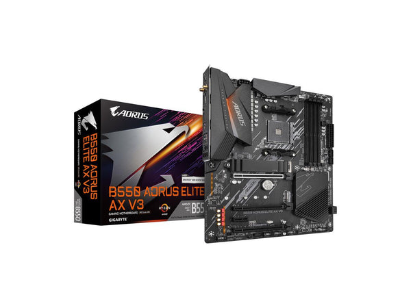 GIGABYTE B550 AORUS ELITE AX V3 AM4 AMD B550 ATX Motherboard with Dual M.2, SATA