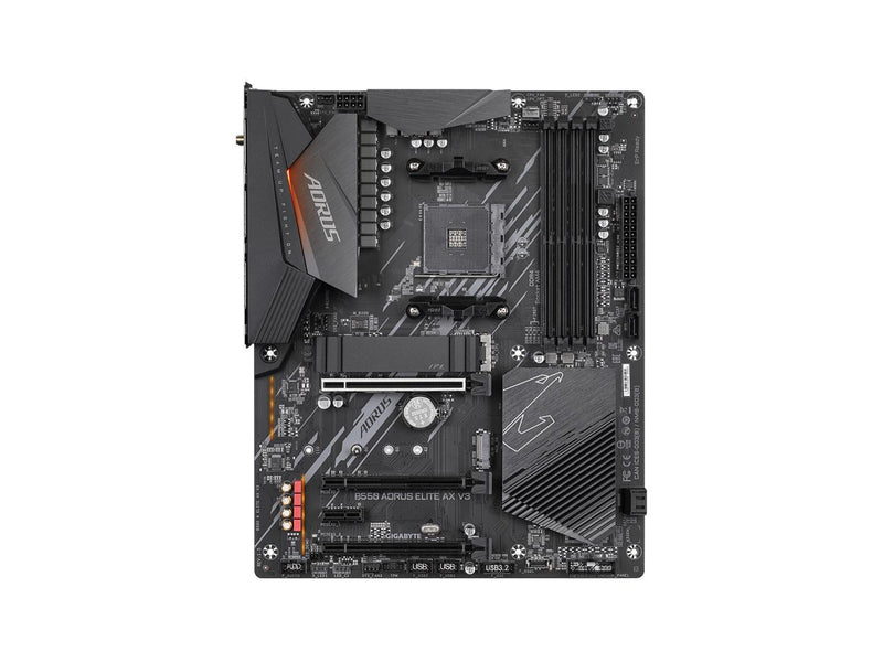 GIGABYTE B550 AORUS ELITE AX V3 AM4 AMD B550 ATX Motherboard with Dual M.2, SATA