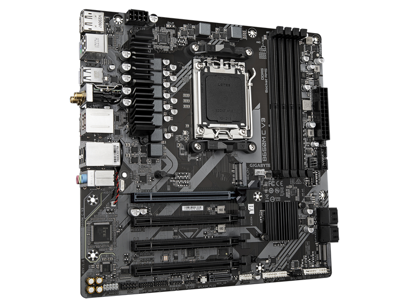 GIGABYTE B650M C V3 (rev. 1.0) AM5 LGA 1718 AMD B650 M-ATX Motherboard, DDR5,