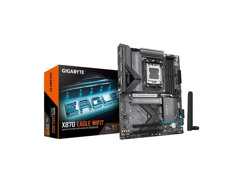 GIGABYTE X870 EAGLE WIFI7 AM5 LGA 1718, ATX, DDR5, 4x M.2, PCIe 5.0, USB4, Wi-Fi