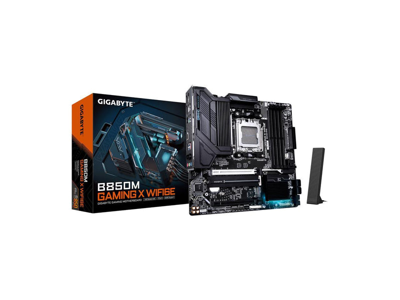 GIGABYTE B850M GAMING X WIFI6E AMD AM5 LGA 1718 Motherboard, mATX, DDR5, 2x M.2,