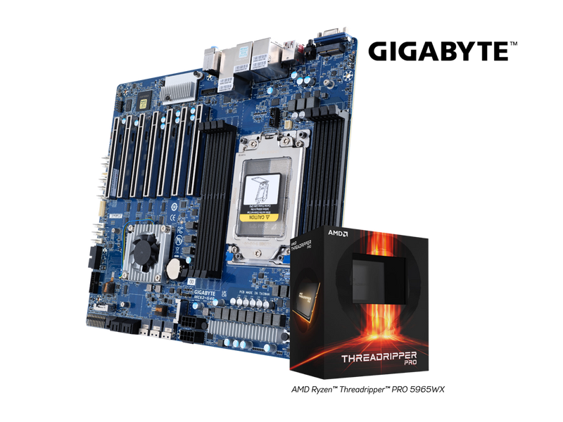 GIGABYTE MC62-G40 AMD Ryzen Threadripper PRO Workstation Board with AMD