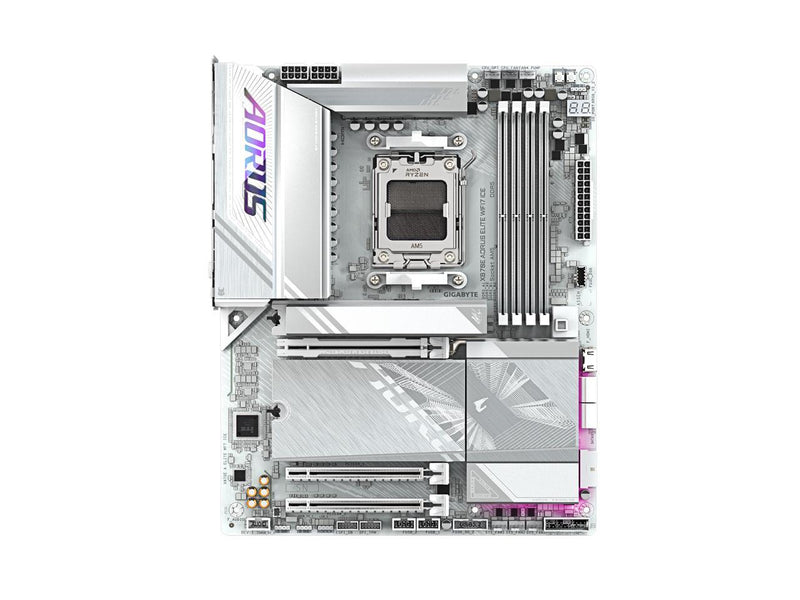GIGABYTE X870E AORUS ELITE WIFI7 ICE AMD AM5 LGA 1718 Motherboard, ATX, DDR5, 4x