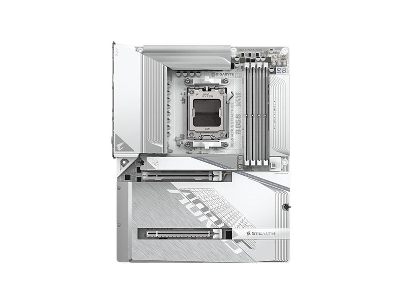 GIGABYTE B850 AORUS STEALTH ICE AMD AM5 Motherboard, ATX, DDR5, 4x M.2, PCIe