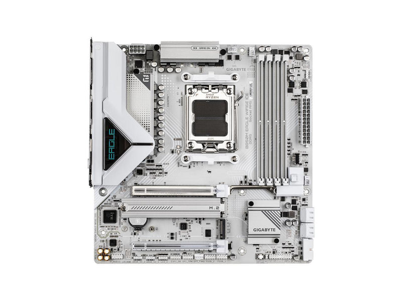 GIGABYTE B850M EAGLE WIFI6E ICE AMD AM5 Motherboard, M-ATX, DDR5, 2x M.2, PCIe