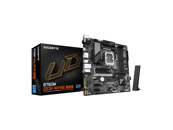 GIGABYTE B760M DS3H WIFI6E GEN5 LGA 1700 Intel B760 M-ATX Motherboard with DDR5,