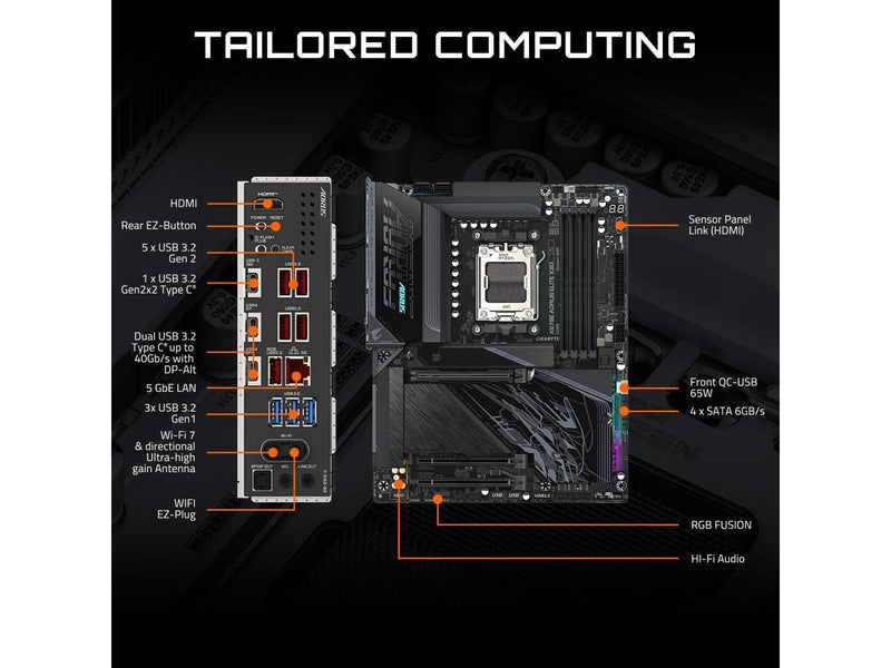GIGABYTE X870E AORUS ELITE X3D AM5 AMD X870E ATX Motherboard