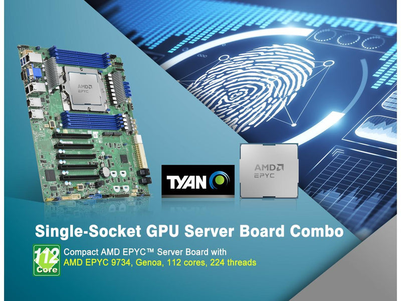 TYAN Combo Deal, S8050GM4NE-2T ATX Server Motherboard Installed AMD EPYC 9734,