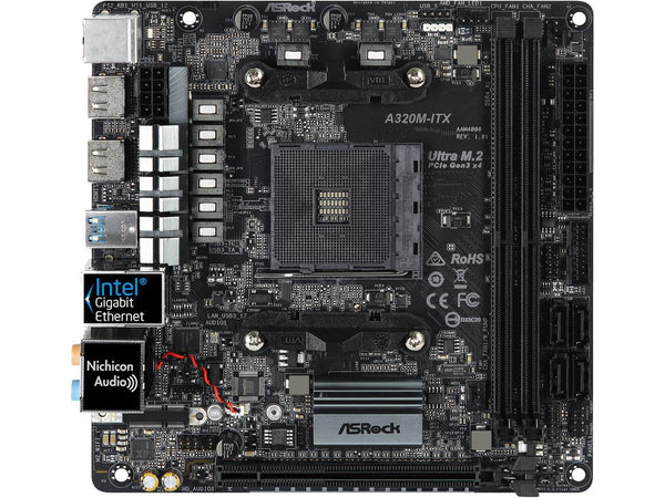 ASRock A320M-ITX AM4 AMD Promontory A320 SATA 6Gb/s USB 3.1 HDMI Mini ITX AMD