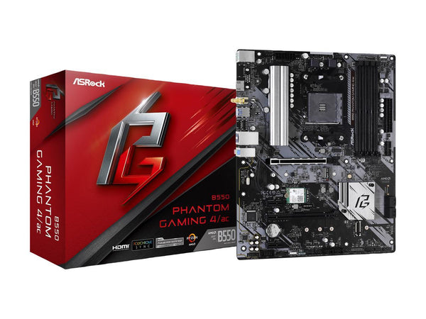 ASRock B550 Phantom Gaming 4 AC Supports 3rd Gen AMD AM4 Ryzen / Future