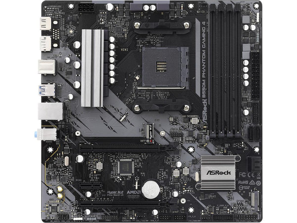 ASRock AM4 AMD B550 SATA 6Gb/s Micro ATX AMD Motherboard Model B550M Phantom