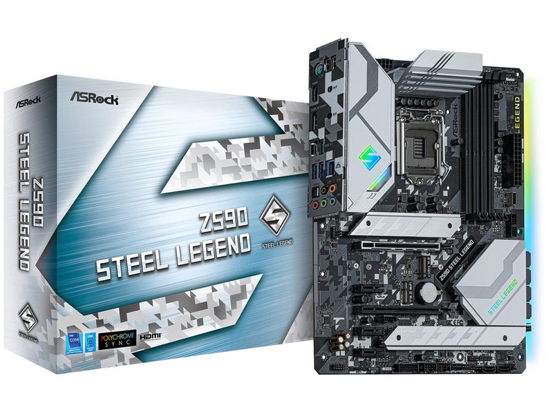 ASRock Z590 Steel Legend Compatible with Intel 10th and 11th Generation