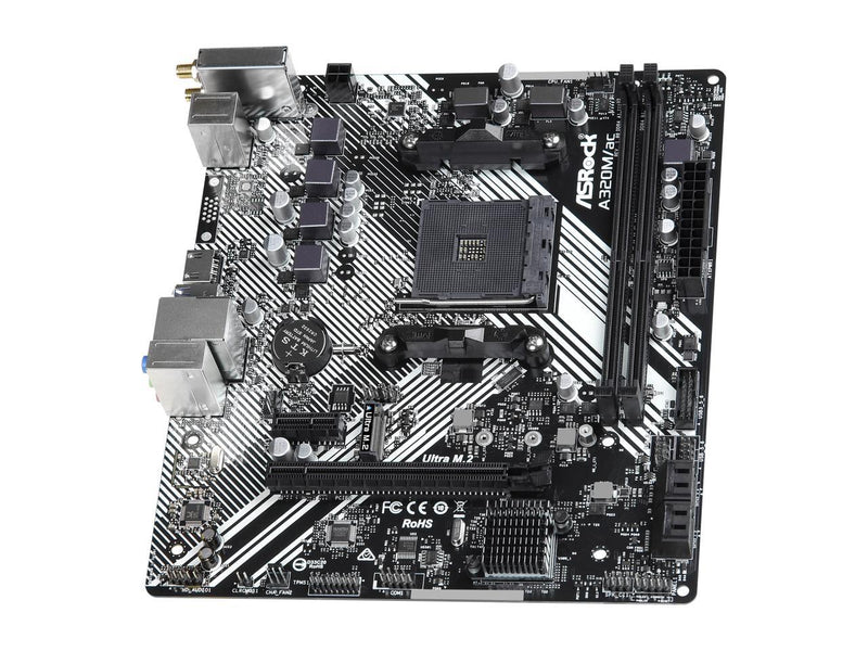 ASRock A320M/AC AM4 AMD A320 SATA 6Gb/s Micro ATX AMD Motherboard