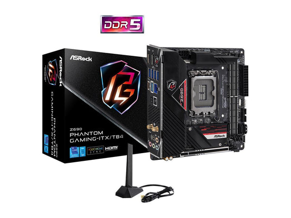 ASRock Z690 Phantom Gaming-ITX/TB4 LGA 1700 Intel Z690 SATA 6Gb/s DDR5