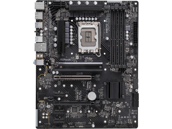 ASRock Motherboard H670 PG Riptide Intel H670 Series CPU (LGA1700) Compatible