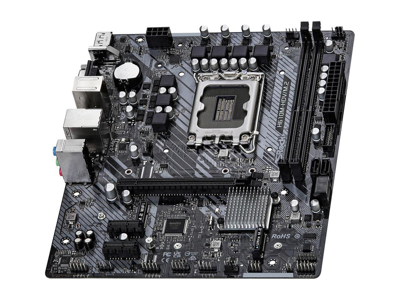 ASRock H610M-HDV/M.2 LGA 1700 Intel H610 SATA 6Gb/s DDR4 Micro ATX Motherboard