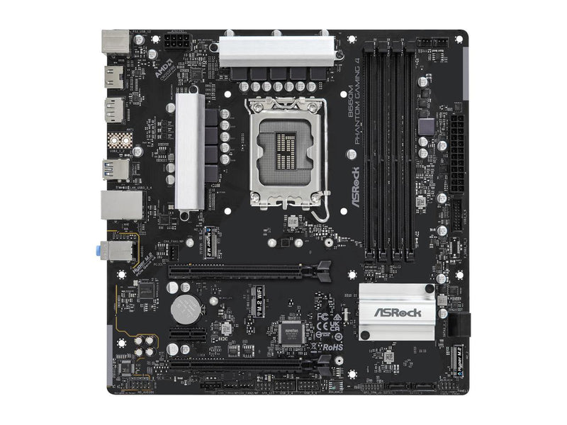 ASRock B660M PHANTOM GAMING 4 LGA 1700 Intel B660 DDR4 Micro ATX Motherboard