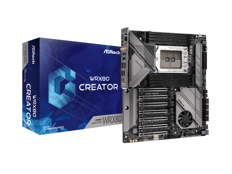 ASRock WRX80 CREATOR R2.0 AMD WRX80 SATA 6Gb/s Extended ATX AMD Motherboard EATX