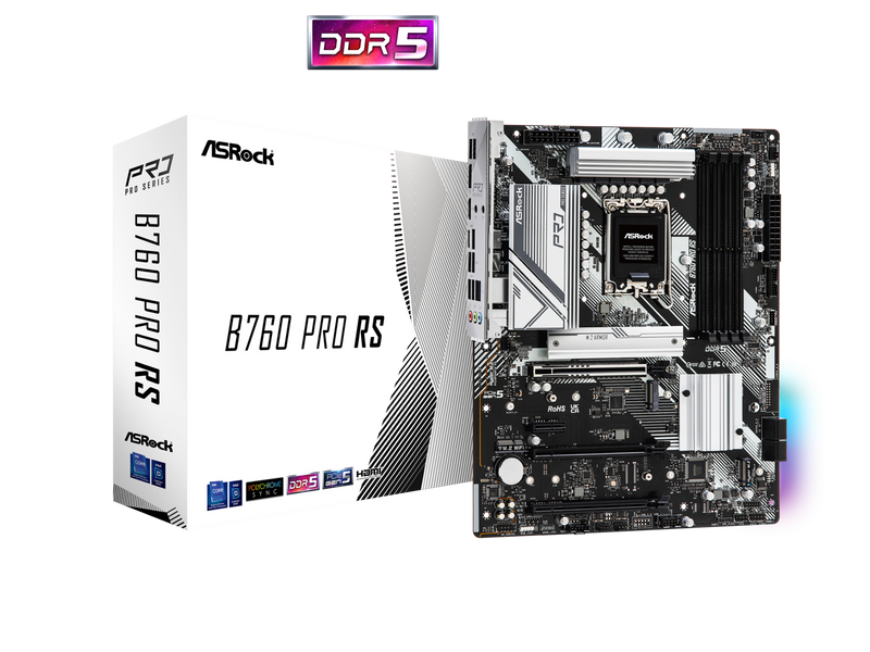 ASRock B760 Pro RS LGA 1700 DDR5 ATX Motherboard