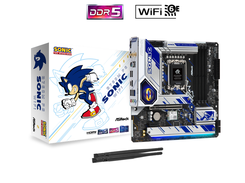 ASRock B760M PG SONIC WiFi LGA 1700 DDR5 Micro ATX Motherboard