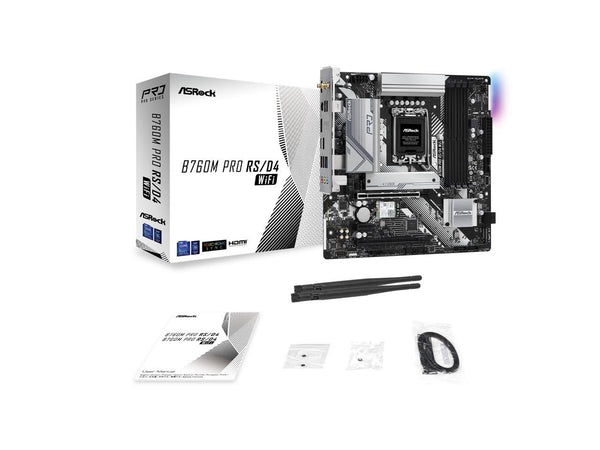 ASRock B760M Pro RS/D4 WiFi LGA 1700 DDR4 Micro ATX Motherboard