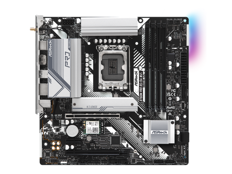 ASRock B760M Pro RS/D4 WiFi LGA 1700 DDR4 Micro ATX Motherboard