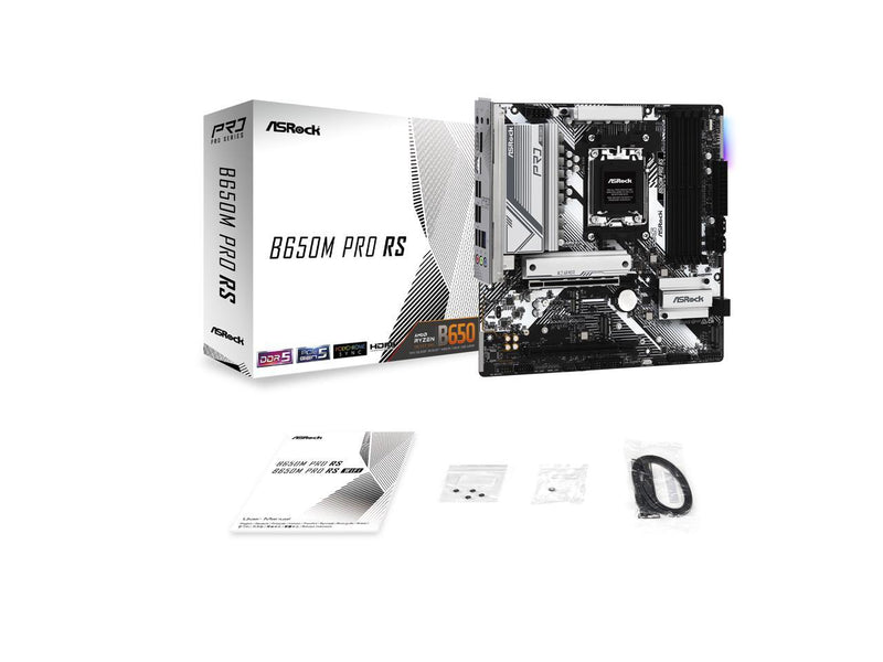 ASRock B650M PRO RS AM5 AMD B650 SATA 6Gb/s Micro ATX Motherboard