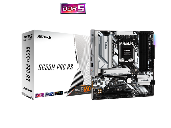 ASRock B650M PRO RS AM5 AMD B650 SATA 6Gb/s Micro ATX Motherboard