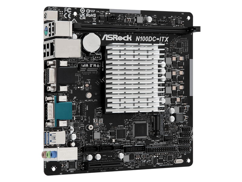 ASRock N100DC-ITX - Intel Quad-Core Processor N100 (Up to 3.4 GHz) DDR4- 2