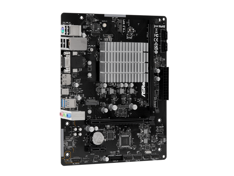 ASRock N100M Micro ATX (280) Motherboards - Intel, 1 DDR4 DIMM, 2 SATA3, 1 M.2