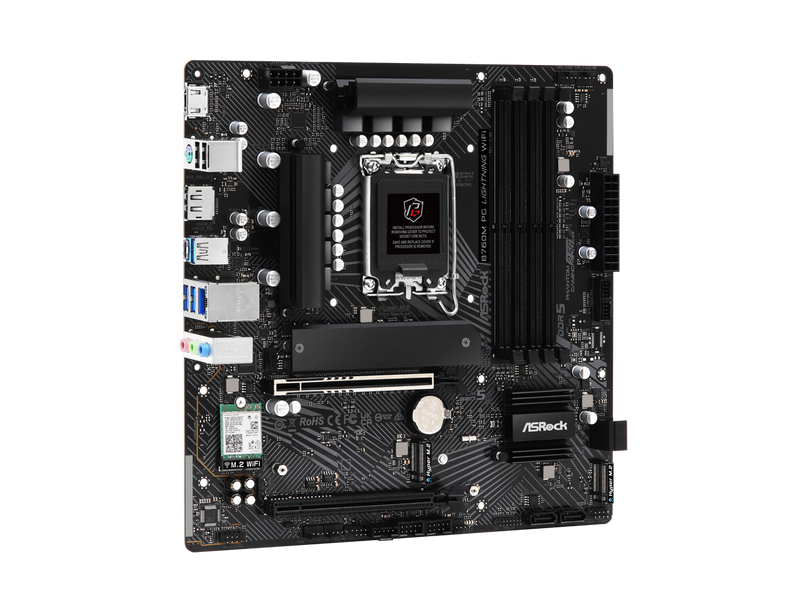 ASRock B760M PG Lightning WiFi LGA 1700 Intel B760 Micro ATX Motherboard