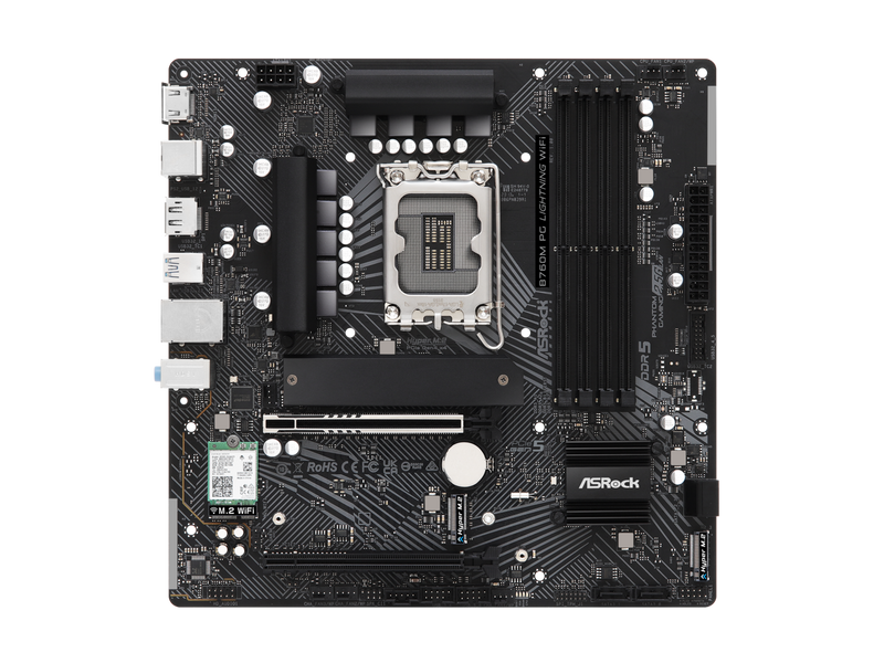ASRock B760M PG Lightning WiFi LGA 1700 Intel B760 Micro ATX Motherboard