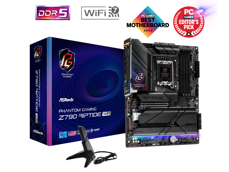 ASRock Z790 Riptide WiFi LGA 1700(14th,13th,12th Gen) Intel Z790 SATA 6Gb/s ATX