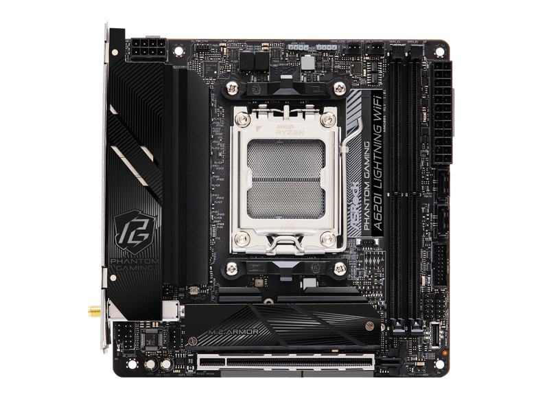 ASRock A620I LIGHTNING WIFI AM5 Ryzen7000 AMD A620 SATA 6Gb/s Mini-ITX  Dual