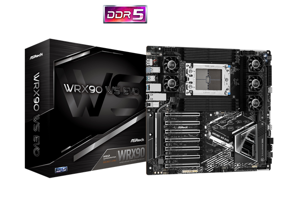 ASRock WRX90 WS EVO SATA 6Gb/s DDR5  AMD Ryzen Threadripper PRO 7 x PCIe 5.0 x16