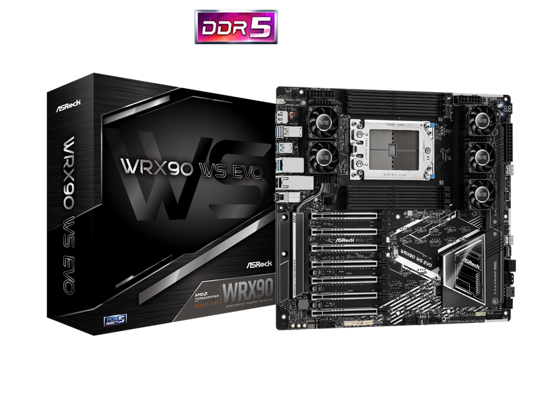 ASRock WRX90 WS EVO SATA 6Gb/s DDR5  AMD Ryzen Threadripper PRO 7 x PCIe 5.0 x16