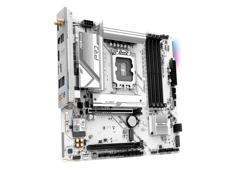 ASRock B760M Pro RS WiFi White LGA 1700 Intel B760 SATA 6Gb/s Micro ATX