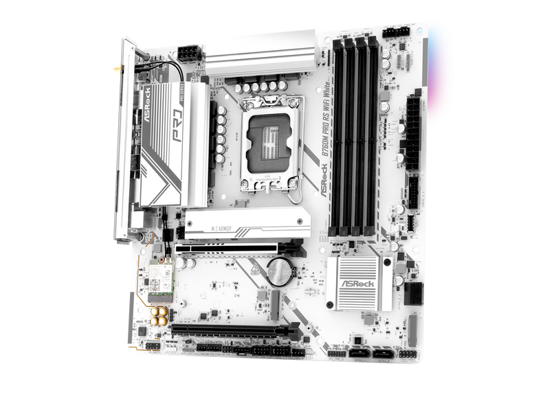 ASRock B760M Pro RS WiFi White LGA 1700 Intel B760 SATA 6Gb/s Micro ATX