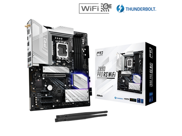 ASRock Z890 Pro RS WiFi LGA 1851 Intel Z890 SATA 6Gb/s ATX Motherboard