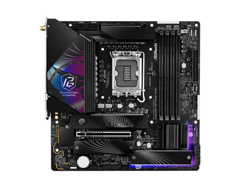 ASRock Z890M Riptide WiFi LGA 1851 Intel Z890 SATA 6Gb/s Micro ATX Motherboard