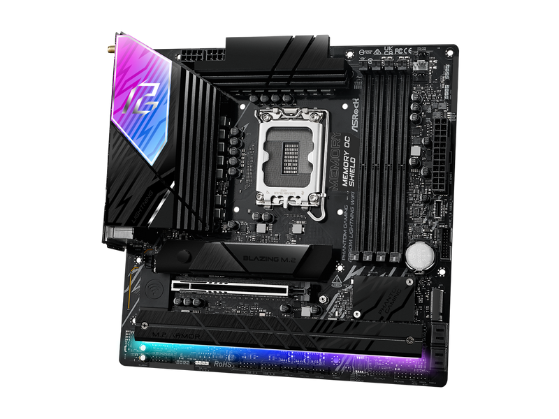 ASRock Phantom Gaming B860M Lightning WiFi LGA 1851 Intel B860 SATA 6Gb/s DDR5