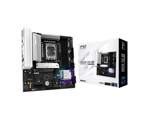 ASRock B860M Pro RS LGA 1851 Intel B860 SATA 6Gb/s Intel Core Ultra  DDR5 Micro