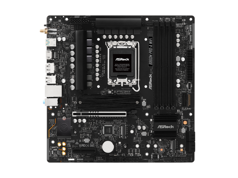 ASRock B860M Pro-A WiFi LGA 1851 Intel B860 SATA 6Gb/s Intel Core Ultra DDR5