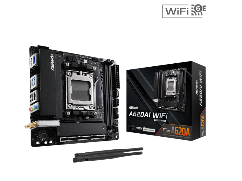 ASRock A620AI WiFi AM5 AMD A620A Mini ITX Motherboard