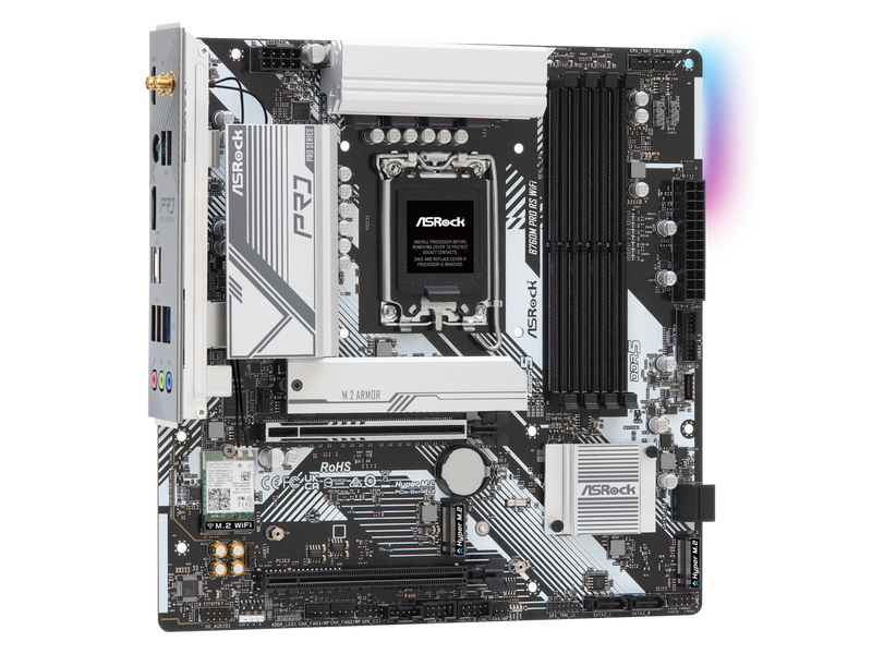 ASRock B760M PRO RS WiFi LGA 1700 Intel B760 Micro ATX Motherboard