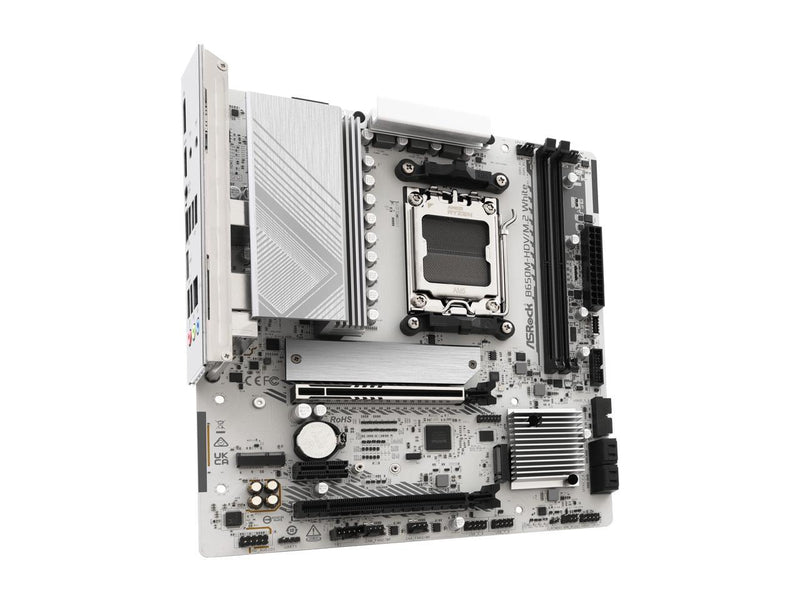ASRock B650M-HDV/M.2 White AM5 AMD B650 Micro ATX Motherboard