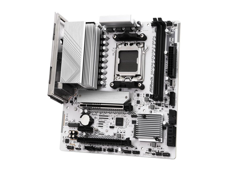 ASRock B650M-HDV/M.2 White AM5 AMD B650 Micro ATX Motherboard
